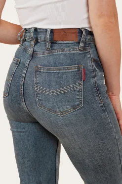 Indi Womens High-Rise Bootleg Jeans - Vintage Light Blue
