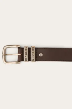James Kids Belt - Dark Brown / Silver