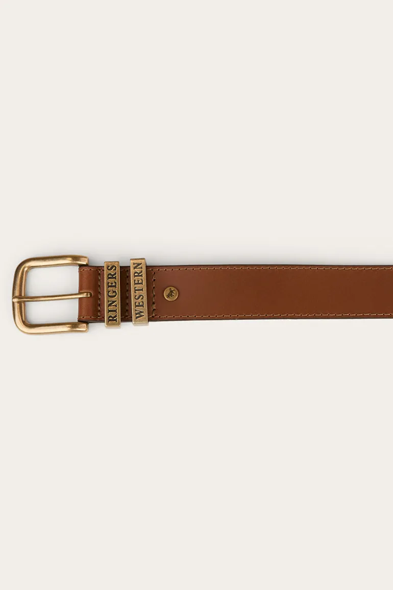 James Kids Belt - Tawny Brown / Gold