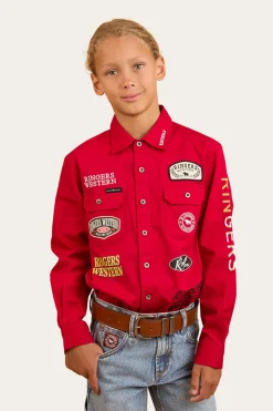 Junior Chute Boss Work Shirt - Dark Red