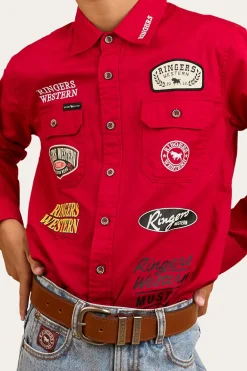 Junior Chute Boss Work Shirt - Dark Red