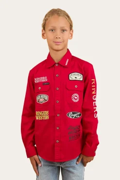 Junior Chute Boss Work Shirt - Dark Red