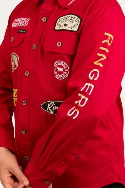 Junior Chute Boss Work Shirt - Dark Red