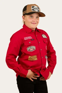 Junior Chute Boss Work Shirt - Dark Red