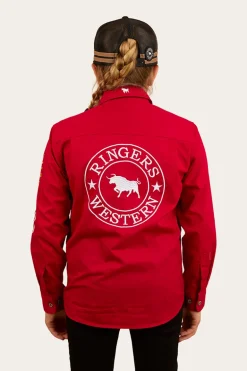 Junior Chute Boss Work Shirt - Dark Red