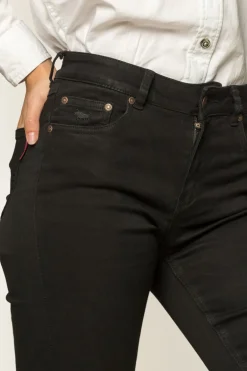 Katherine Womens Mid-Rise Bootleg Jeans - Black