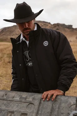 Kidman Mens Jacket - Black / White