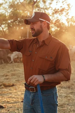 King River Full Button Work Shirt - Tobacco