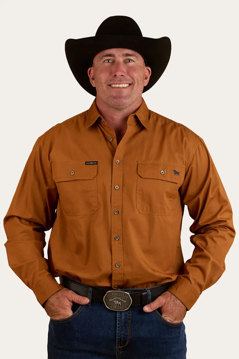 King River Full Button Work Shirt - Tobacco
