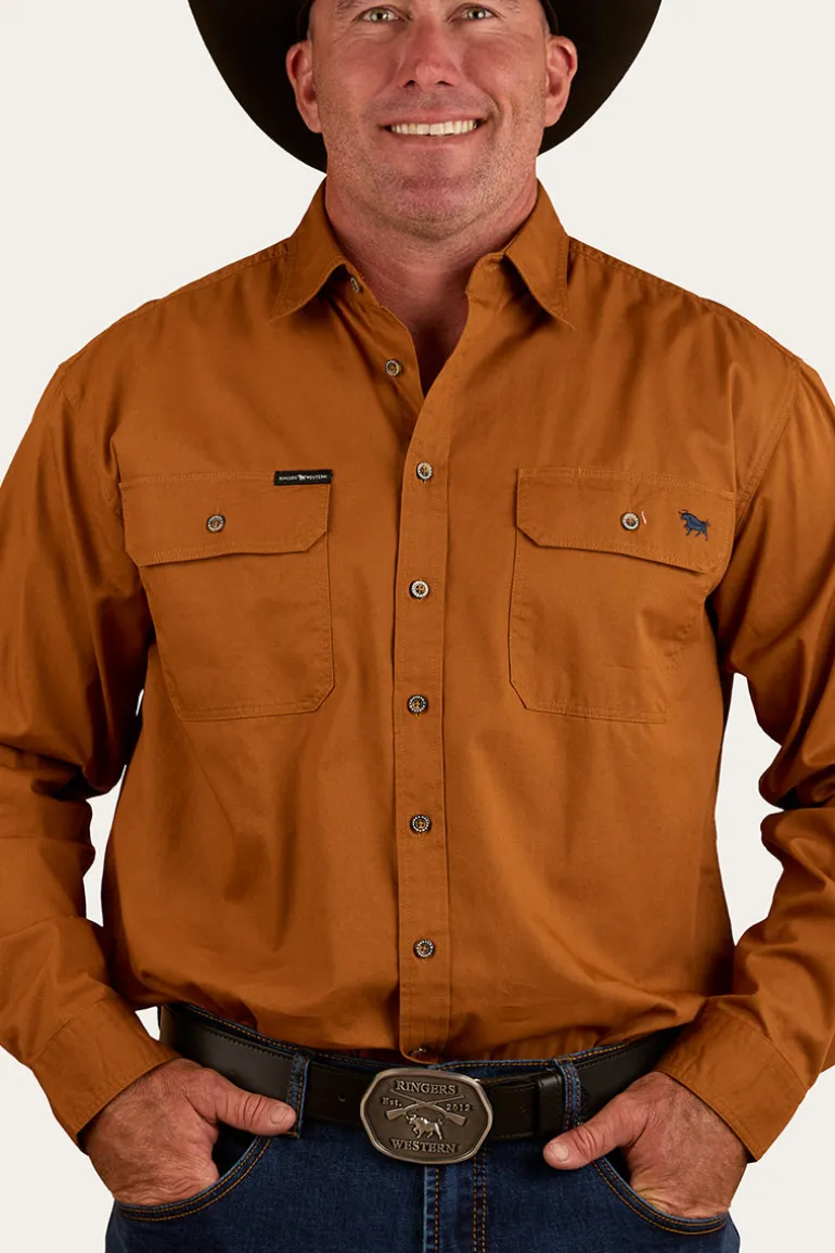 King River Full Button Work Shirt - Tobacco