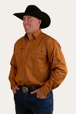 King River Full Button Work Shirt - Tobacco
