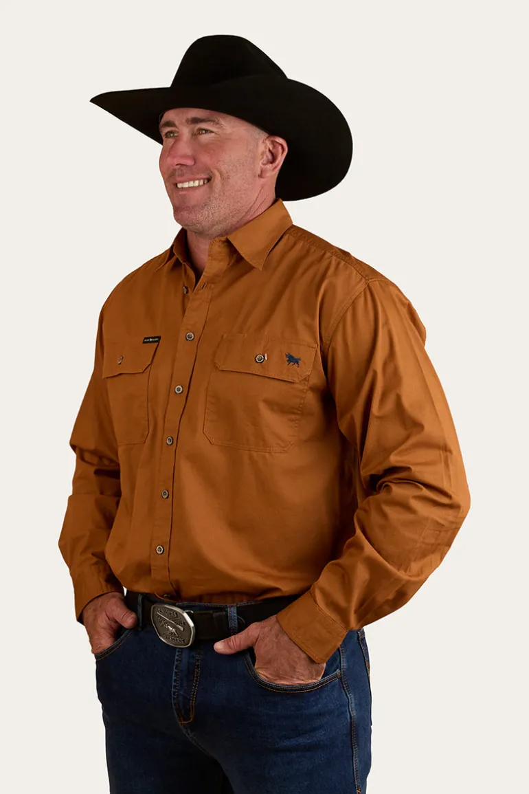 King River Full Button Work Shirt - Tobacco