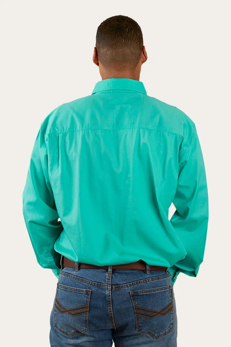 King River Half Button Work Shirt - Mint
