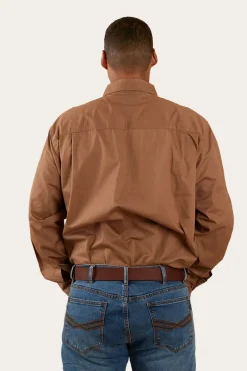 King River Half Button Work Shirt - Clay