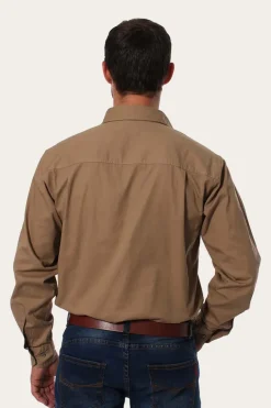 King River Mens Full Button Work Shirt - Clay