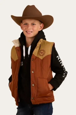Kynuna Kids Puffer Vest - Tobacco / Tan
