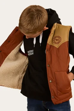 Kynuna Kids Puffer Vest - Tobacco / Tan