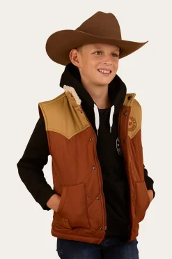 Kynuna Kids Puffer Vest - Tobacco / Tan