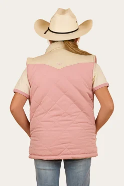 Kynuna Kids Puffer Vest - Pink / Off White