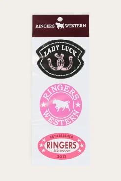 Lady Luck 3 Pack Sticker - Pink