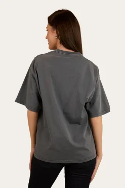 Lady Luck Womens Oversized T-Shirt - Washed Black