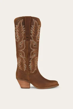 Lainey Womens Tall Western Boot - Brown
