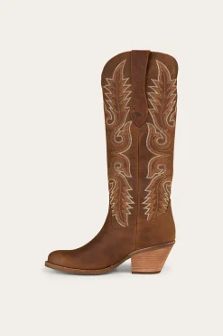 Lainey Womens Tall Western Boot - Brown