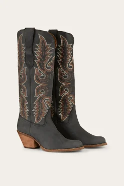 Lainey Womens Tall Western Boot - Black