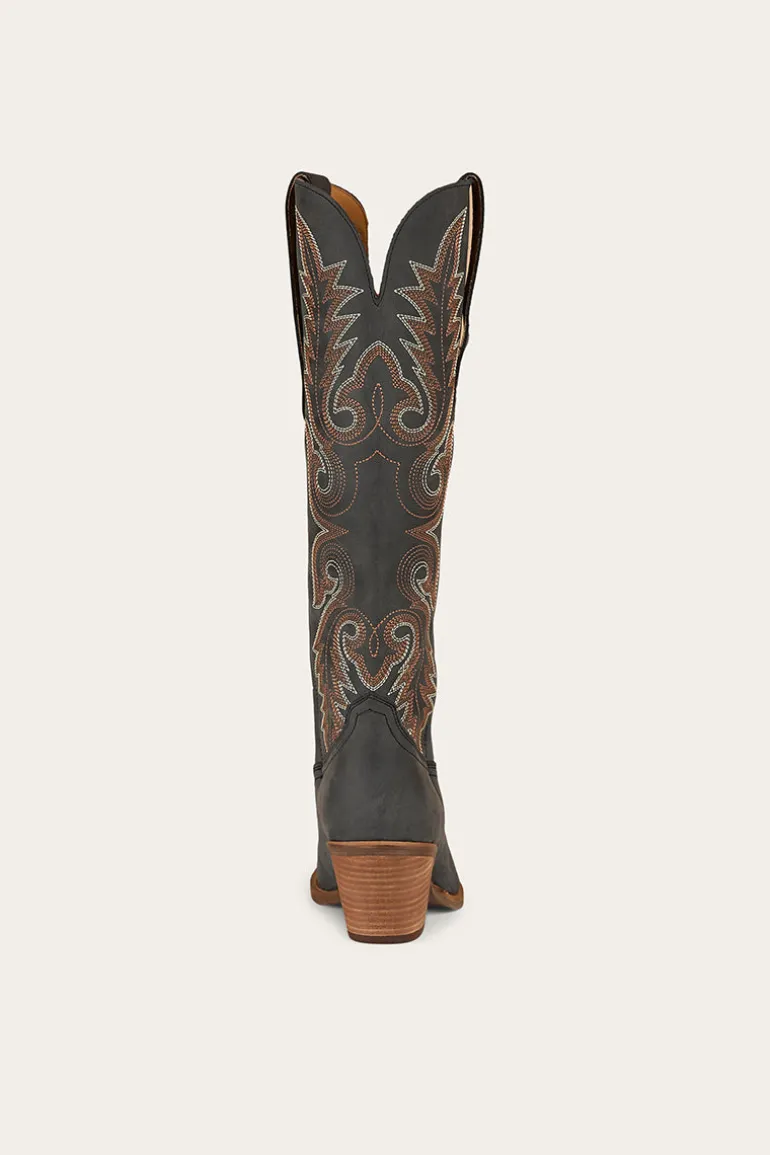 Lainey Womens Tall Western Boot - Black