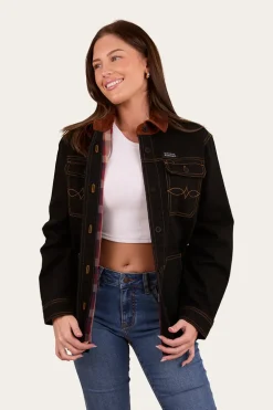 Leighton Womens Overshirt - Washed Black