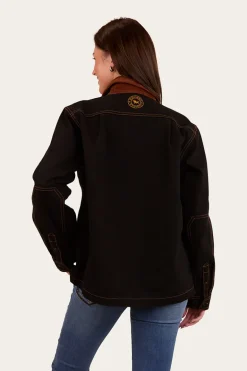 Leighton Womens Overshirt - Washed Black