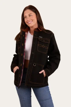 Leighton Womens Overshirt - Washed Black