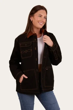 Leighton Womens Overshirt - Washed Black