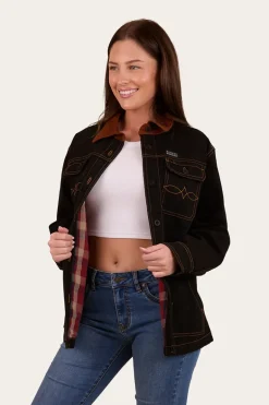 Leighton Womens Overshirt - Washed Black