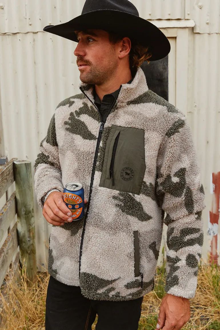 Lennonville Unisex Camo Fleece - Light Camo