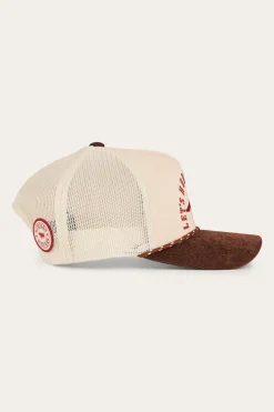 Lets Horse Around Trucker Cap - Off White / Chocolate