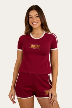 Lolita Womens Baby T-Shirt - Burgundy