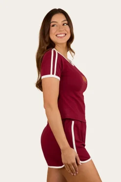 Lolita Womens Baby T-Shirt - Burgundy