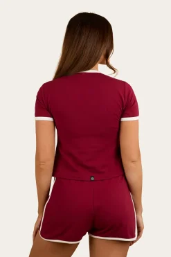 Lolita Womens Baby T-Shirt - Burgundy