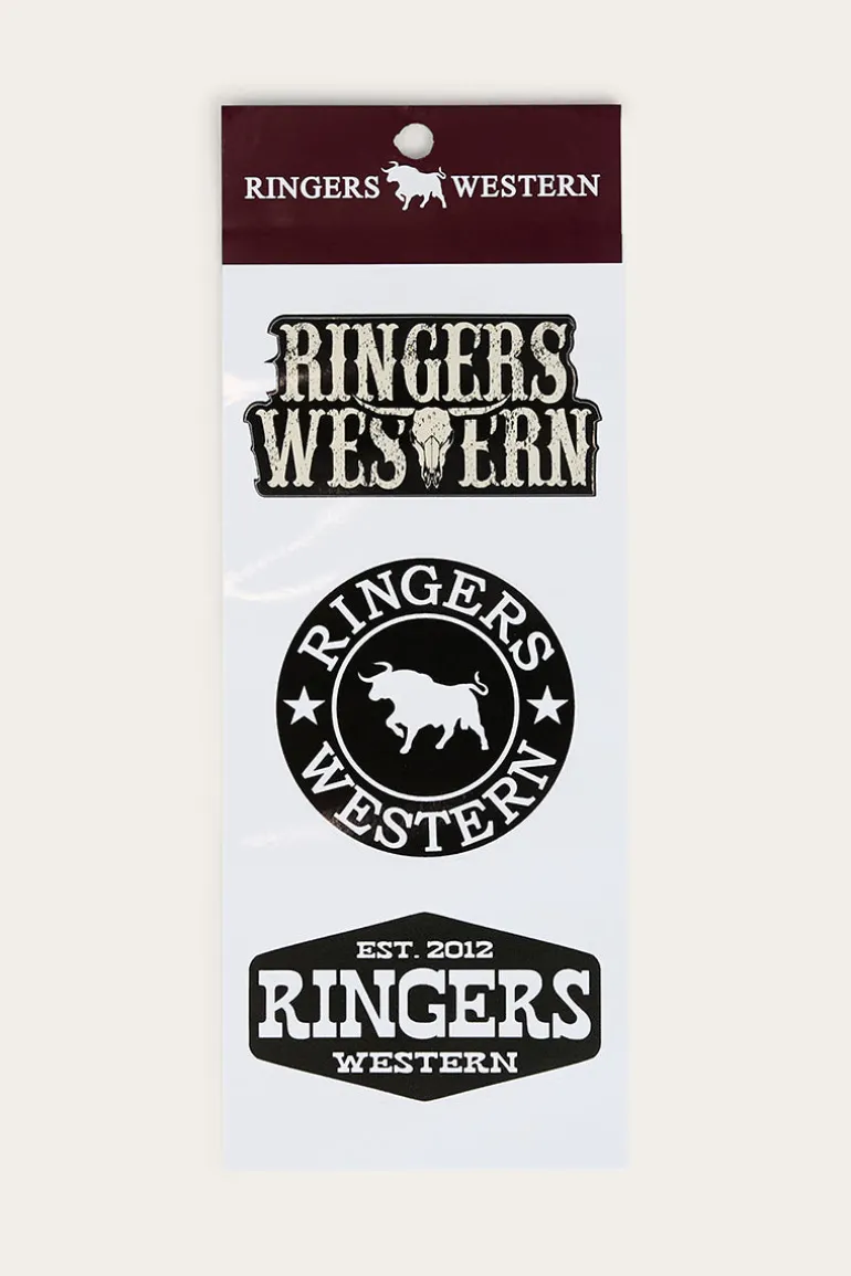 Longhorn 3 Pack Sticker - Black