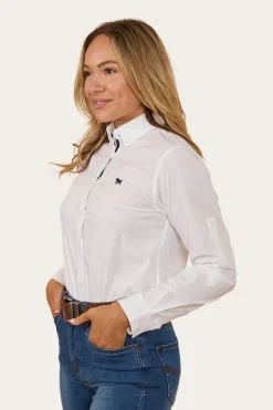 Longreach Womens Plain Dress Shirt - White