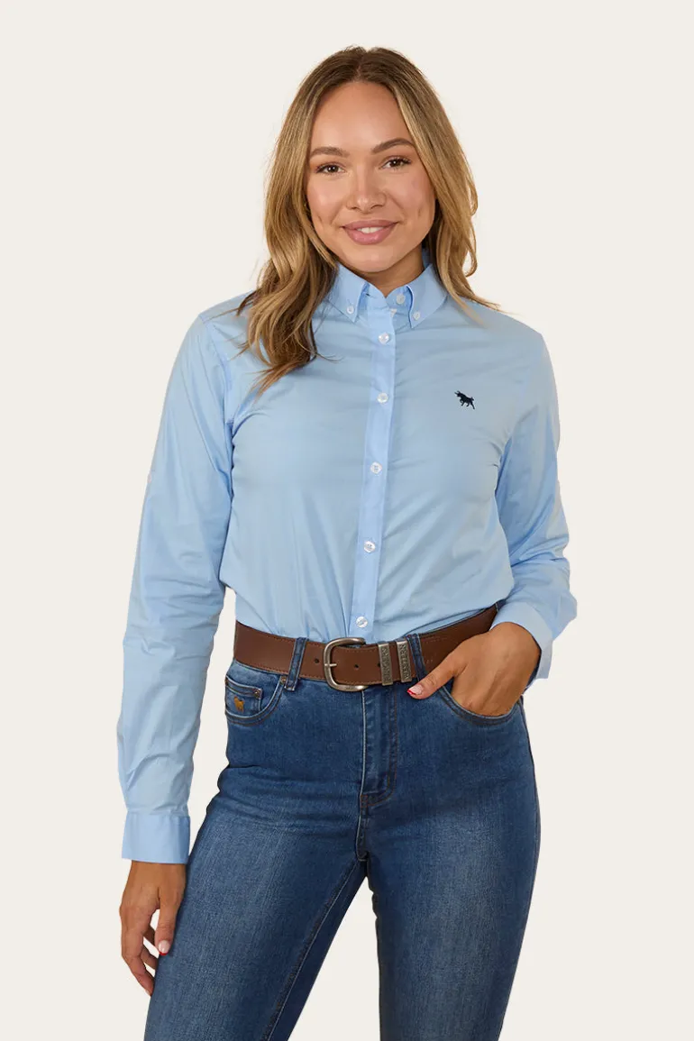 Longreach Womens Plain Dress Shirt - Sky Blue