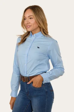 Longreach Womens Plain Dress Shirt - Sky Blue