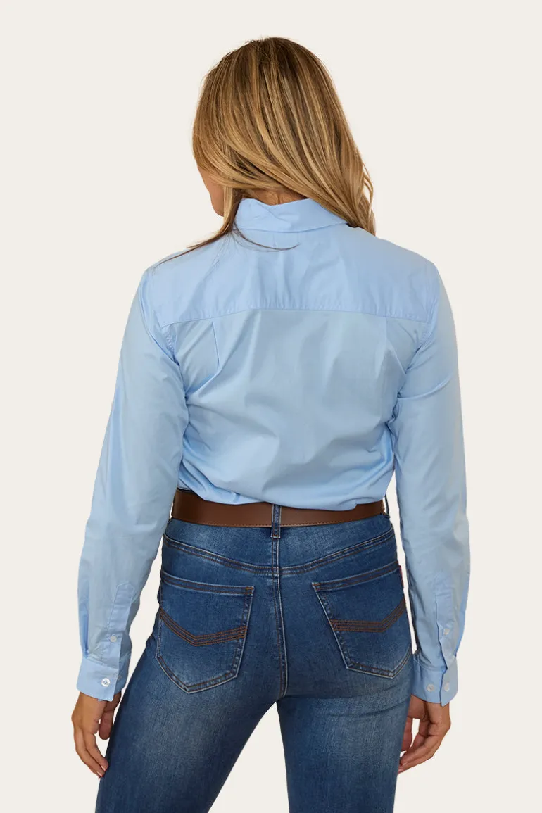 Longreach Womens Plain Dress Shirt - Sky Blue