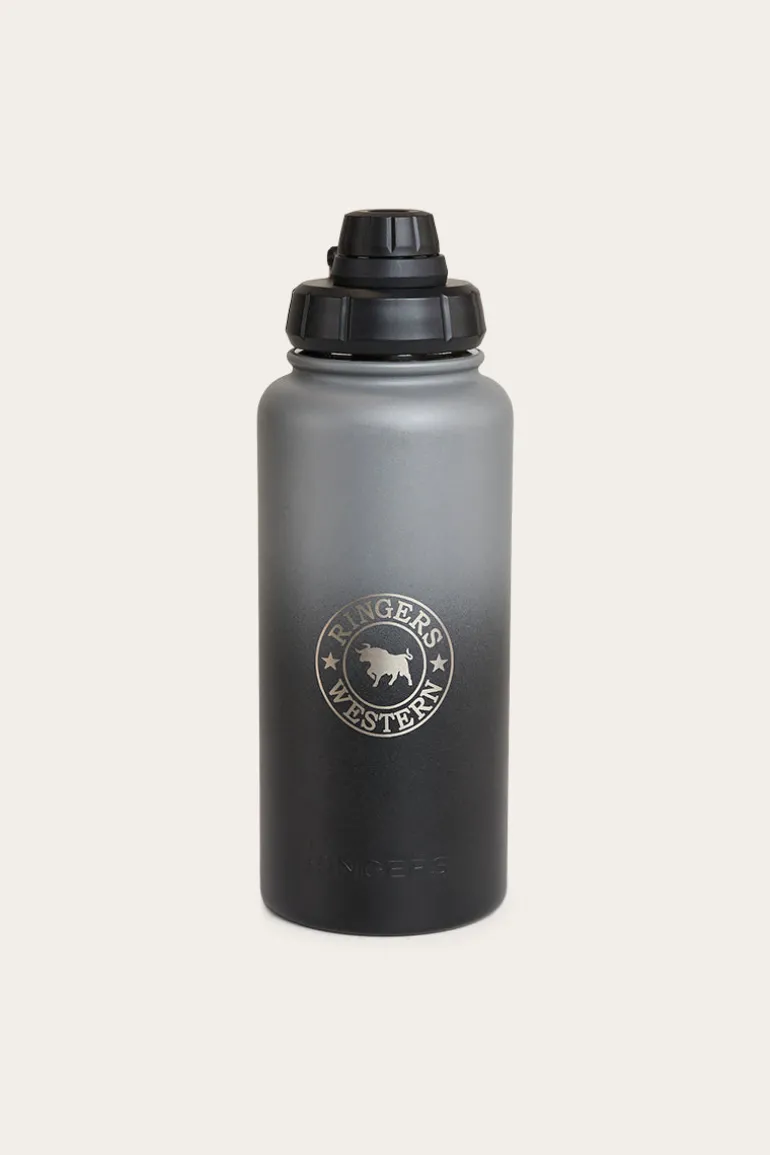 Longview Drink Bottle - Black / Silver