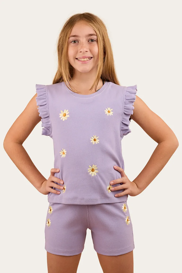 Lyla Girls Rib Short - Violet