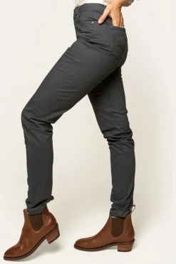 MacKenzie Womens 5 Pocket Stretch Drill Jeans - Steel Blue
