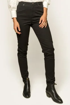 MacKenzie Womens 5 Pocket Stretch Drill Jeans - Black