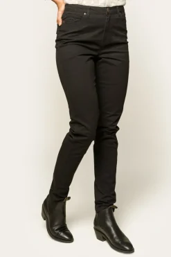 MacKenzie Womens 5 Pocket Stretch Drill Jeans - Black