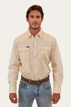Mapleton Mens Western Shirt - Off White